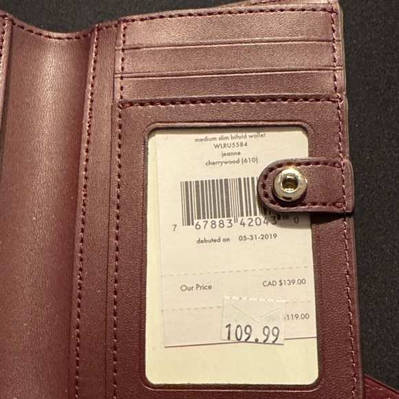 Kate Spade Deep Burgundy Wallet & Card Holder (NWT) - Picture 9 of 9